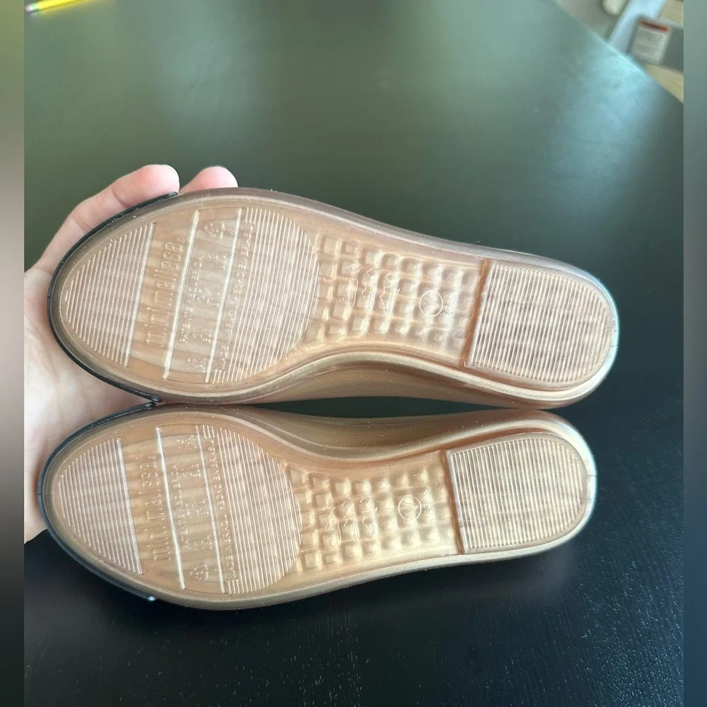 NWOT Mini Melissa Ultragirl Slip on Ballet Flats Nude and Black Captoe